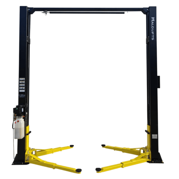 HALO LIFTS Clear Floor 2 Post Car Lift – 10,000 LBS Capacity