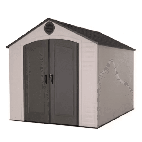 Lifetime 8 Ft. x 10 Ft. High-Density Polyethylene (Plastic) Outdoor Storage Shed with Steel-Reinforced Construction