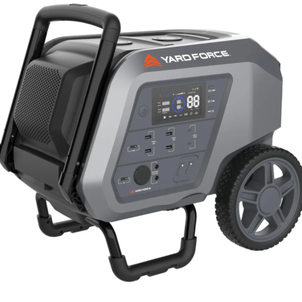 Yard Force Portable Power Station 2400-Watt Continuous 4800-Watt Peak, Bluetooth speaker, WIFI connection, Wireless Charging, RV 30A plug, LED light